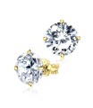 Round CZ Earring Silver ECS-01-8